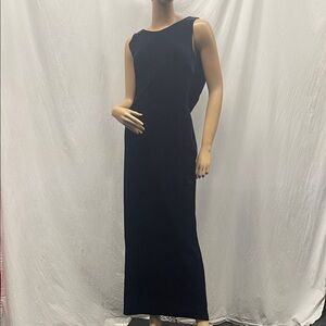 Scott McClintock Elegant Black Velvet and Lace Sleeveless Dress NWOT